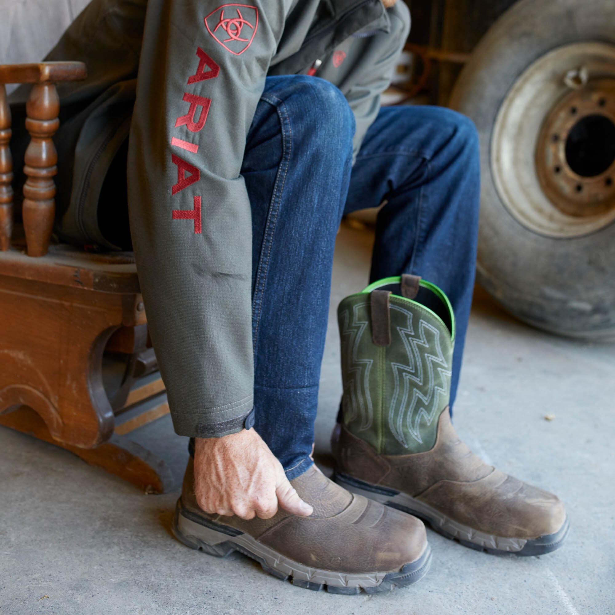 Rebar Flex Western Waterproof Composite Toe Work Boot