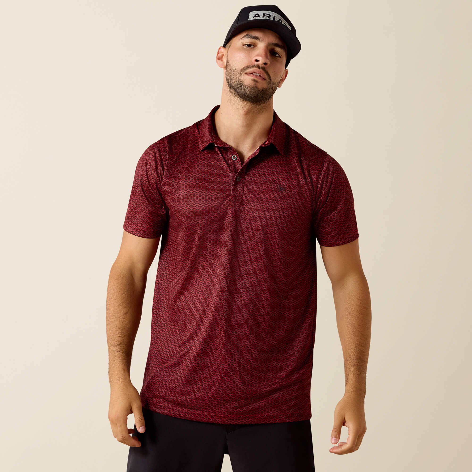 All Over Print Fitted Polo