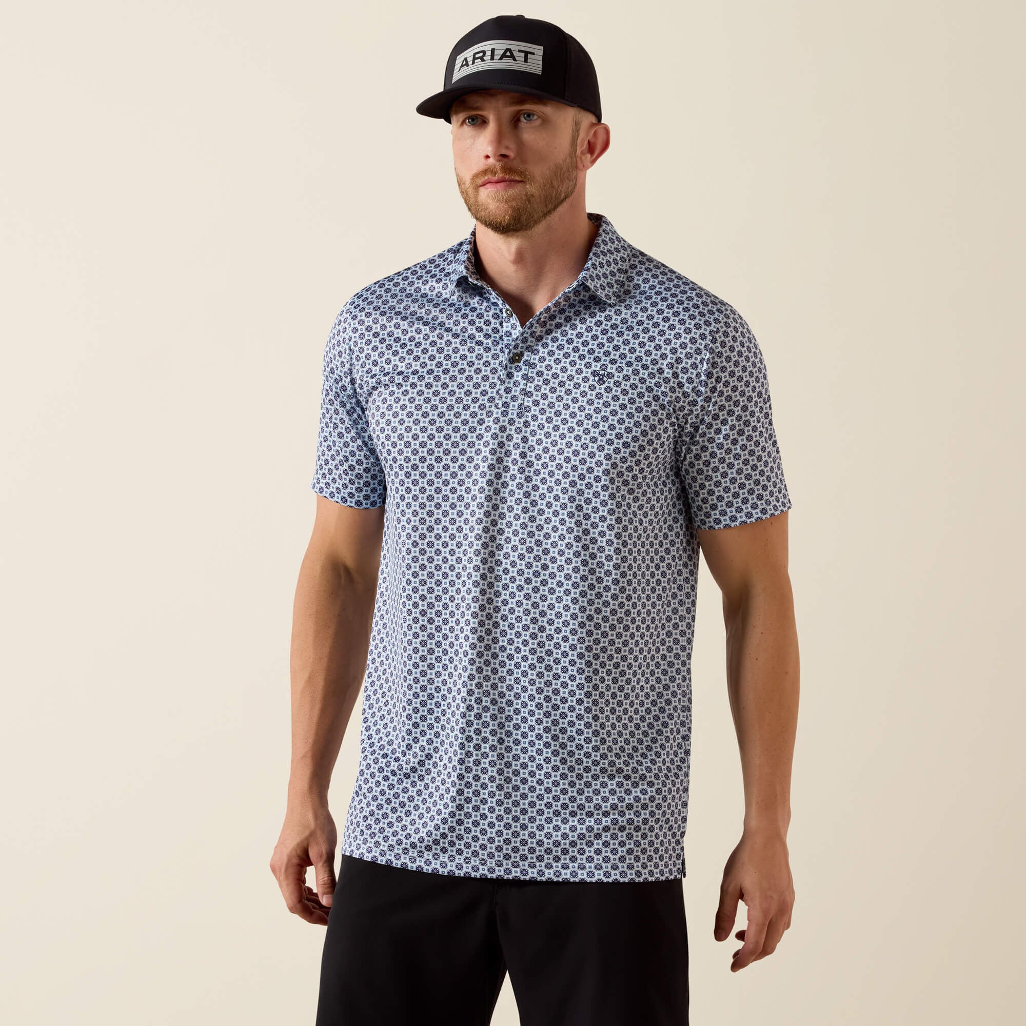 All Over Print Fitted Polo