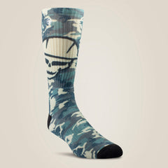 Roughneck Graphic Crew Work Sock 2 Pair Multi Color Pack
