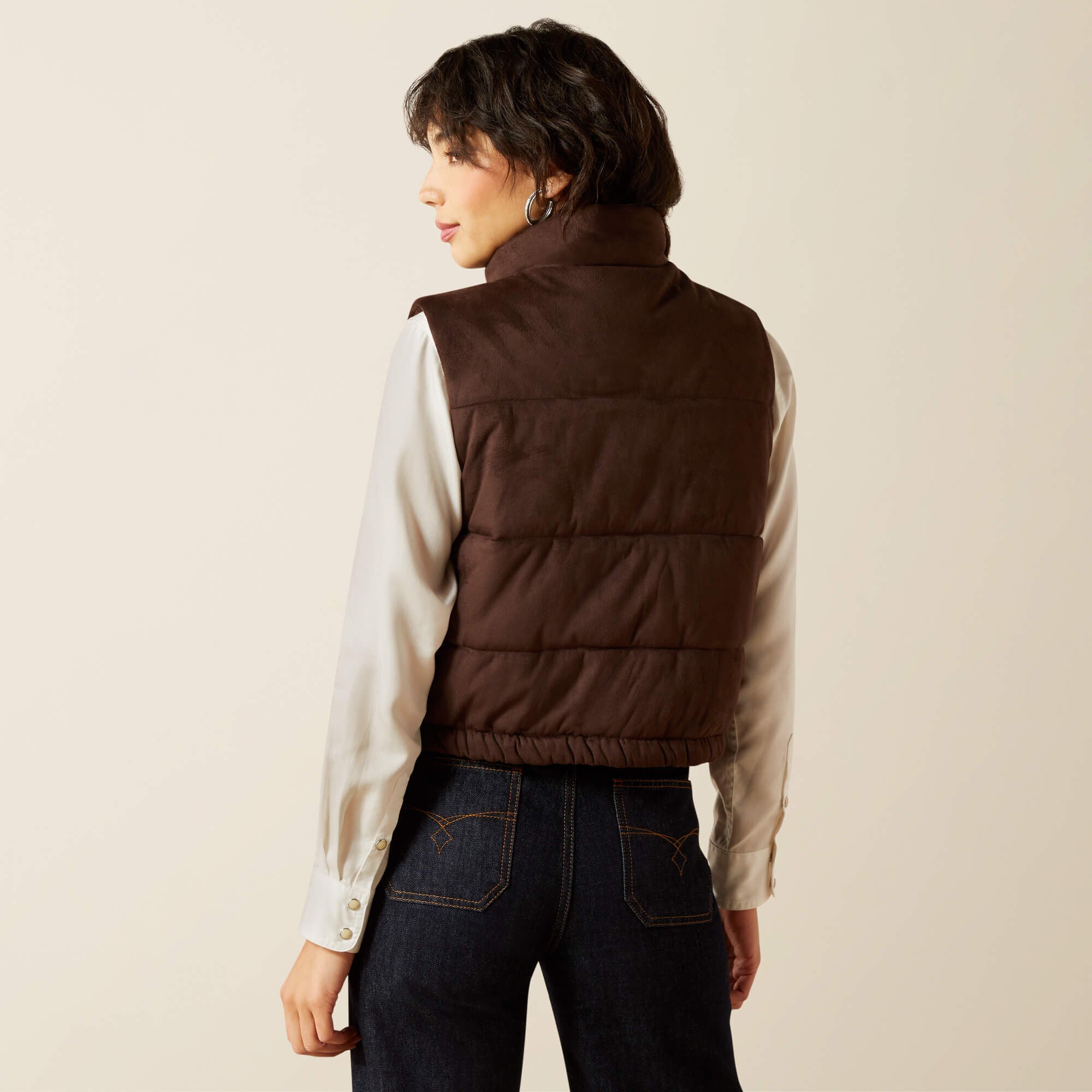 Swirls Faux Leather Vest