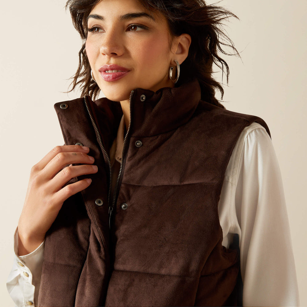 Swirls Faux Leather Vest